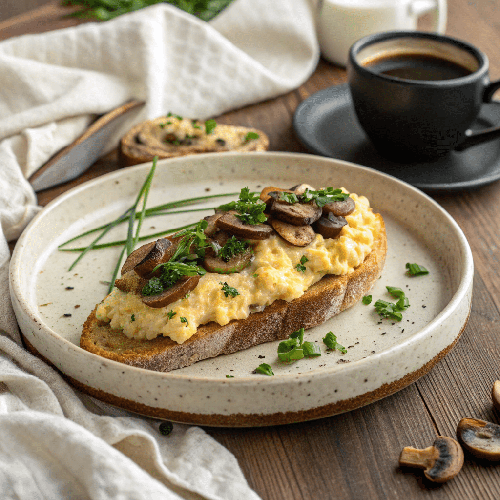 Un café avec une omelette