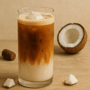 Café glacé à la noix de coco