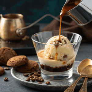 Un affogato al caffè