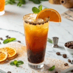 Un café glacé à l'orange