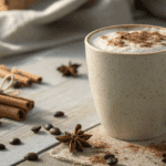 Une tasse en céramique simple de chai latte