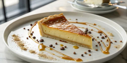 Une part d'un flan pâtissier revisité à l'espresso bio et vanille.