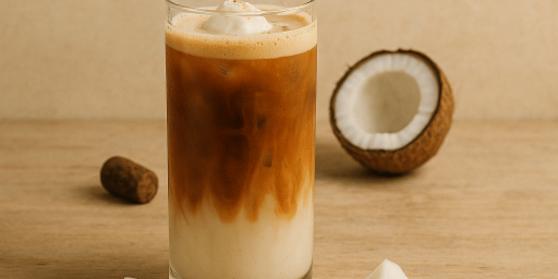Café glacé à la noix de coco