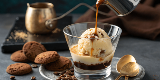 Un affogato al caffè