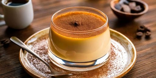 une panna cota au café