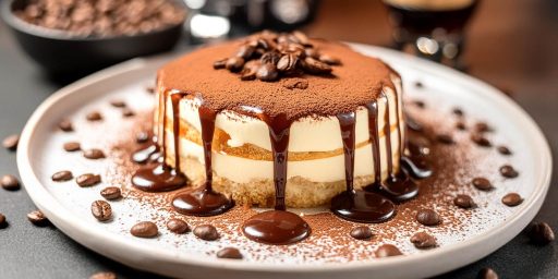 un tiramisu sous la forme d'un gateau