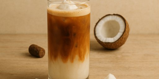 Café glacé à la noix de coco