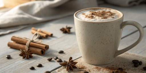 Une tasse en céramique simple de chai latte